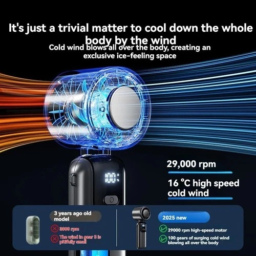 Turbo Foldable Fan Rechargeable