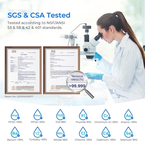 Waterdrop G3P800 Reverse Osmosis System,Tankless, With UV-Certified Refurbished